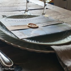 Bordkort med hndlavet segl