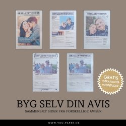 Personlig bryllupsavis med k�rlighedshistorie, billeder og artikler &ndash; unik bryllupsunderholdning