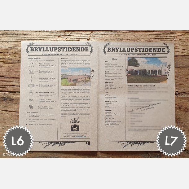 Bryllupstidende | Build It i naturlook