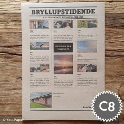 Skr�ddersyet bryllupsavis fyldt med minder og k�rlighed