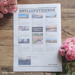 Skr�ddersyet bryllupsavis fyldt med minder og k�rlighed