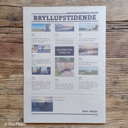 Skr�ddersyet bryllupsavis fyldt med minder og k�rlighed