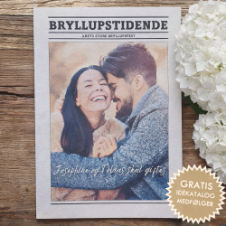 Personlig bryllupsavis med k�rlighedshistorie, billeder og artikler &ndash; unik bryllupsunderholdning