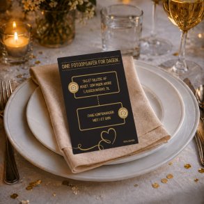 Fotosafarikort konfirmation i flot design med kreative fotoopgaver til fest