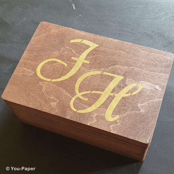 Krlighedskassen trykt med jeres initialer