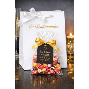 Personlig klassegave til konfirmation med tags og etiketter &ndash; alternativ til den klassiske rose