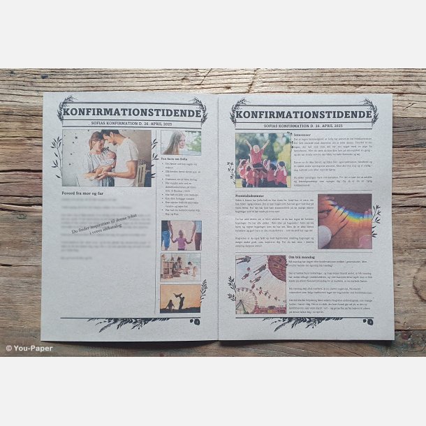 Konfirmationstidende | Classic Leaf i naturlook