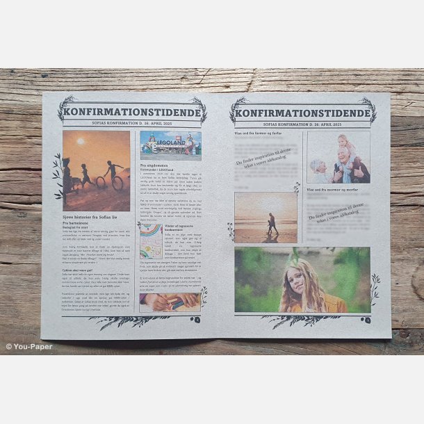 Konfirmationstidende | Classic Leaf i naturlook