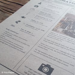 Layout af konfirmationsavis med tekst, billeder og citater