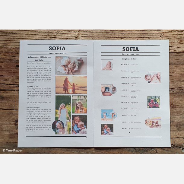 Sjove indslag og artikler i personlig konfirmationsavis