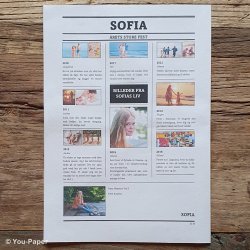 Bagside af konfirmationsavis &ndash; personlig underholdning til konfirmation