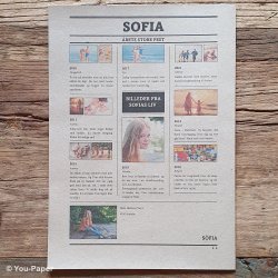 Bagside af konfirmationsavis &ndash; personlig underholdning til konfirmation