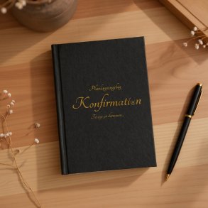 Forsiden af Planl�gningsbog Konfirmation, som hj�lper for�ldre med planl�gning til konfirmation gennem bl.a. huskeliste til konfirmation