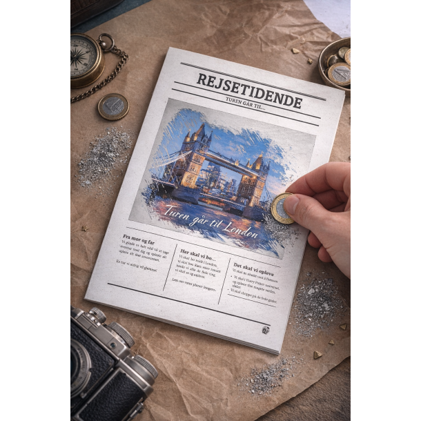 Forside af Rejsetidende - avis der kan gives som gave med rejseoplevelse